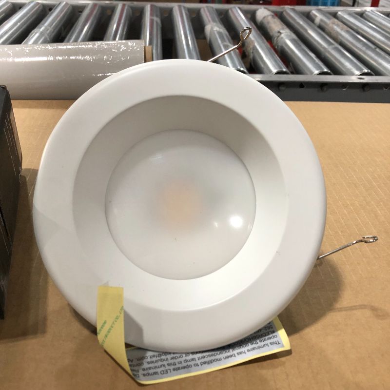 Photo 3 of 5 in.-6 in. 120-Watt Equiv Daylight (5000K) Dimmable CEC White Integrated LED 90+ CRI Recessed Retrofit Trim Downlight - tools construction lights
