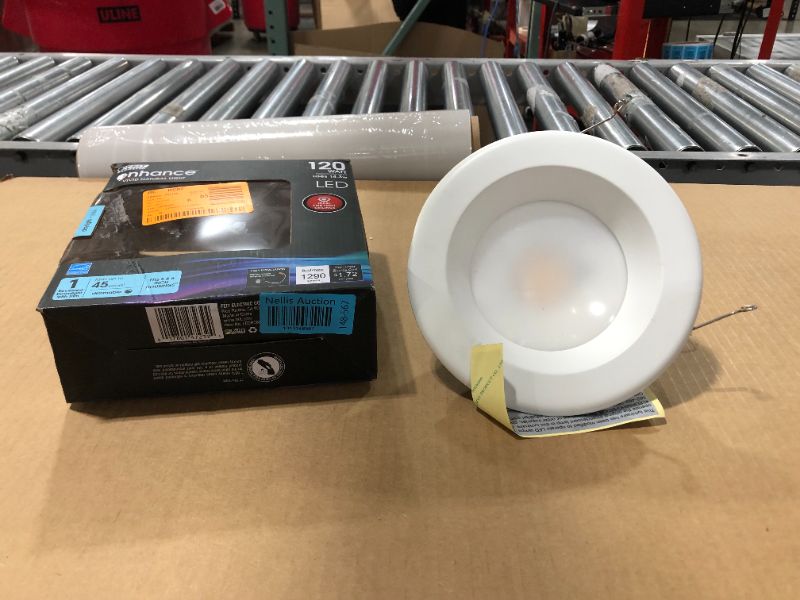 Photo 2 of 5 in.-6 in. 120-Watt Equiv Daylight (5000K) Dimmable CEC White Integrated LED 90+ CRI Recessed Retrofit Trim Downlight - tools construction lights
