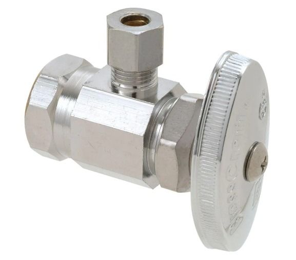 Photo 1 of 1/2 in. FIP Inlet x 1/4 in. Compression Outlet Multi-Turn Angle Valve
