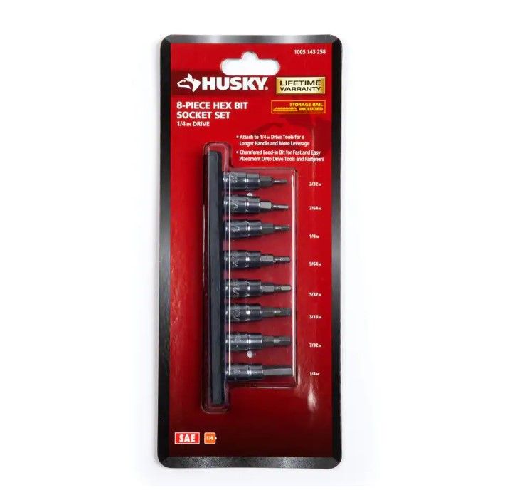 Photo 1 of 1/4 in. Drive SAE Hex Bit Socket Set (8-Piece)