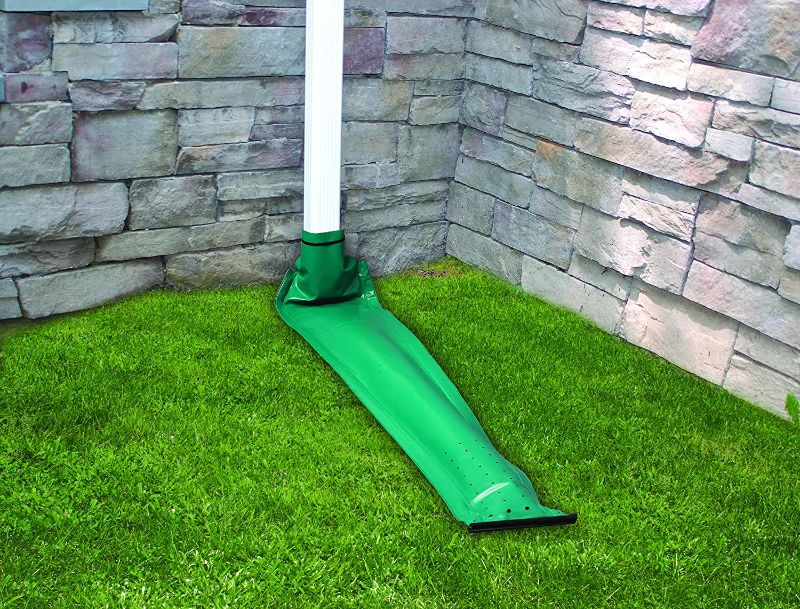 Photo 2 of Frost King DE46 Automatic Plastic Drain Away Downspout Extender, Extends 4-Feet, Green
