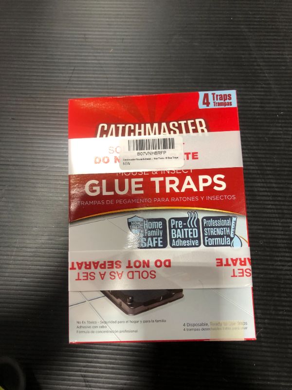 Photo 2 of 104 4PK CatchMaster Mouse Glue Traps - 4 Pack  ( 2 in pack)
