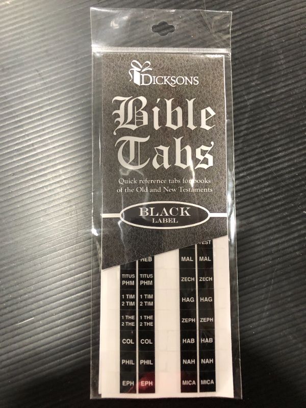 Photo 2 of black quick reference adhesive old and new testament bible indexing tabs
