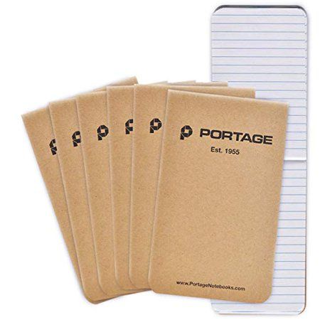 Photo 1 of Portage Field Notebook Tactical Sized Pocket Notepad - Top Bound Notebook with Lined Paper Lies Flat in Pocket - 2.8 X 4.6 Inches - 64 Pages (6 Pack)
