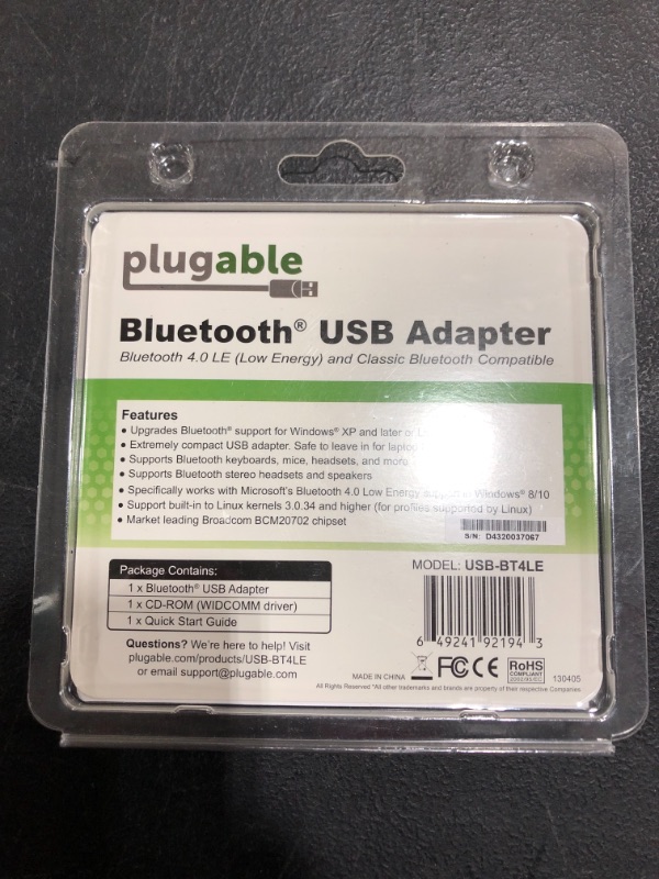 Photo 4 of Plugable USB Bluetooth 4.0 Low Energy Micro Adapter (Compatible with Windows 10, 8.1, 8, 7, Classic Bluetooth, Gamepad, and Stereo Headset Compatible)
