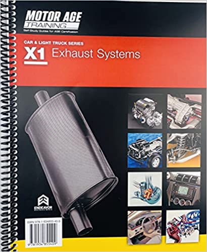 Photo 1 of ASE X1 Test Prep - Exhaust Systems Certification Study Guide & Practice Tests (Motor Age Training) Spiral-bound
