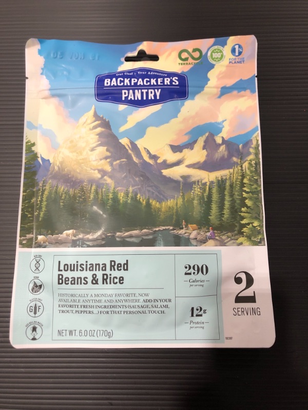 Photo 2 of Backpacker's Pantry Louisiana Beans and Rice, 2 Serving. 
BB 11/2030.