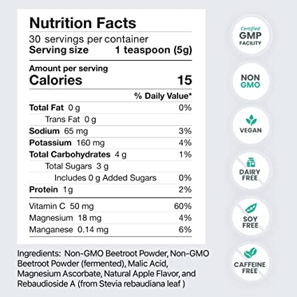 Photo 2 of HumanN SuperBeets - Beet Root Powder - Nitric Oxide Boost for Blood Pressure, Flow & Heart Health Support - Non-GMO - Natural Flavor, 30 Servings
BB 07/2022.