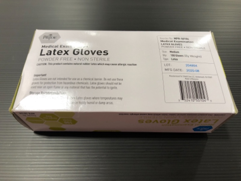 Photo 3 of MedPride Powder-Free Vinyl Exam Gloves, Medium, Box/100
