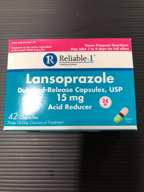 Photo 2 of HealthCareAisle Lansoprazole 15 mg – 42 Delayed-Release Capsules – Acid Reducer, Treats Frequent Heartburn
