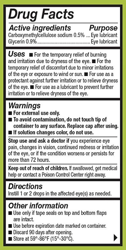 Photo 2 of Refresh Relieva Lubricant Eye Drops, 0.33 Fl Oz Sterile, Packaging may Vary
