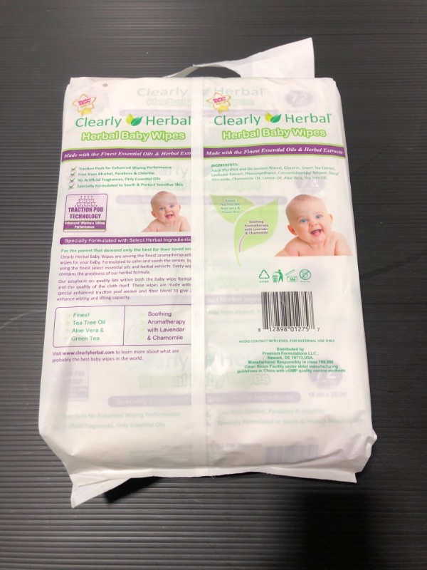 Photo 3 of Clearly Herbal All Natural Gentle Baby Wipes- Lavender & Chamomile
PACK OF 4.