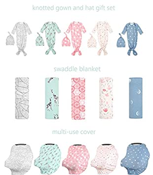 Photo 2 of aden + anais Comfort Knit 6-in-1 Super Soft Cotton with Spandex Multi-Use Cover for Car Seat, Nursing, Cart, Baby Swing, High Chair, Infinity Scarf, Perennial
