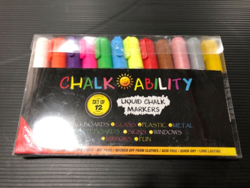 Photo 1 of CHALK ABILITY NON TOXIC ODORLESS DRY ERASE MARKERS