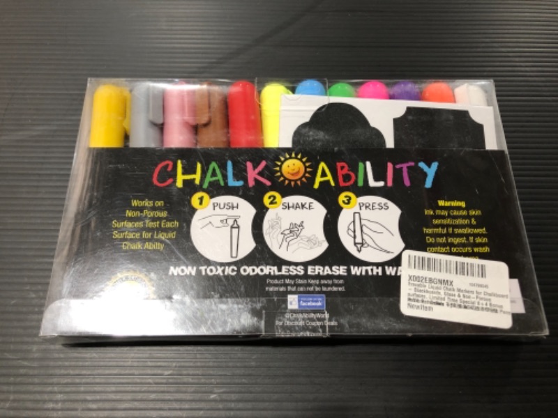 Photo 2 of CHALK ABILITY NON TOXIC ODORLESS DRY ERASE MARKERS