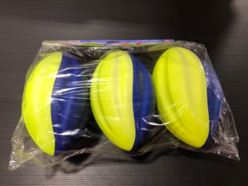 Photo 3 of 8.5" Foam Spiral Football PU Soft Balls, Set of 3, for Kids Sports Training Practice Indoor Outdoor Play
