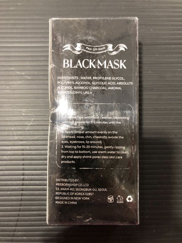 Photo 3 of Aliceva Black Mask, Blackhead Remover Mask, Charcoal Peel Off Mask, Charcoal Mask, Charcoal Face Mask for All Skin Types with Brush - 1.67 FL.OZ / 50G