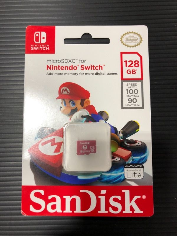 Photo 3 of SanDisk 128GB microSDXC-Card, Licensed for Nintendo-Switch - SDSQXAO-128G-GNCZN
