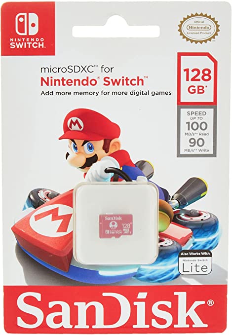 Photo 1 of SanDisk 128GB microSDXC-Card, Licensed for Nintendo-Switch - SDSQXAO-128G-GNCZN
