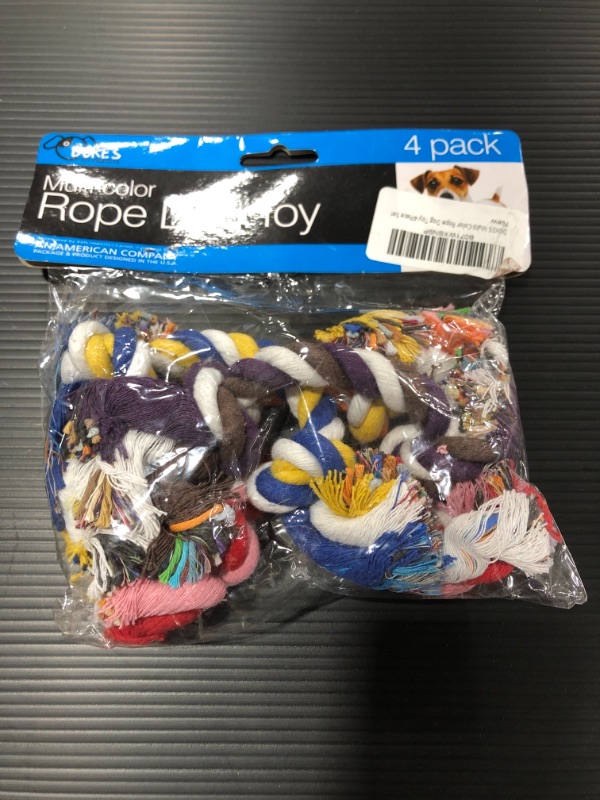 Photo 4 of DUKES Multi-Color Rope Dog Toy 4Piece Set
