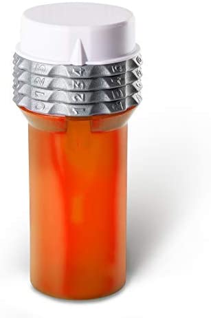 Photo 1 of Safe Rx Large Locking Pill Bottle | Combination Lock | Secure Medication or Small Valuable Items | Certified Child-Resistant, Senior-Friendly | 5.4? x 2? (1-Pack), Amber Color
