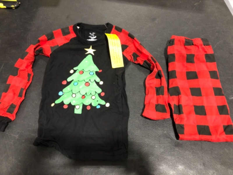 Photo 1 of CORA BEE BOYS' CHRISTMAS TREE RED/BLACK PLAID PAJAMA SET. SIZE 6.