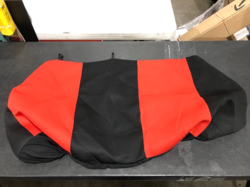 Photo 1 of BDK Two-Tone PolyPro Car Seat Covers Full, Black & Red – Interior Covers for Auto Truck Van SUV. MISSING PACKAGE. PHOTO FOR REFERENCE. 
