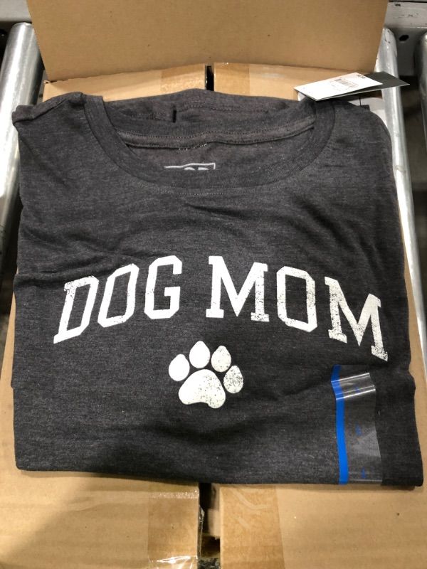 Photo 2 of Women's Dog Mom Short Sleeve Graphic T-Shirt - Large 2 Pack
