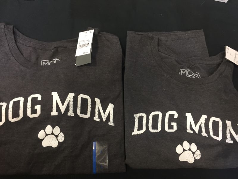 Photo 3 of Women's Dog Mom Short Sleeve Graphic T-Shirt - Large 2 Pack
