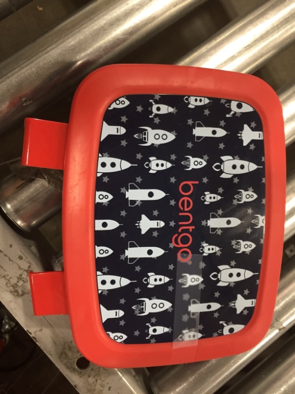 Photo 2 of Bentgo Kids Prints (Space Rockets) - Leak-Proof, 5-Compartment Bento-Style Kids Lunch Box - Ideal Portion Sizes for Ages 3 to 7 - BPA-Free and Food-Safe Materials
