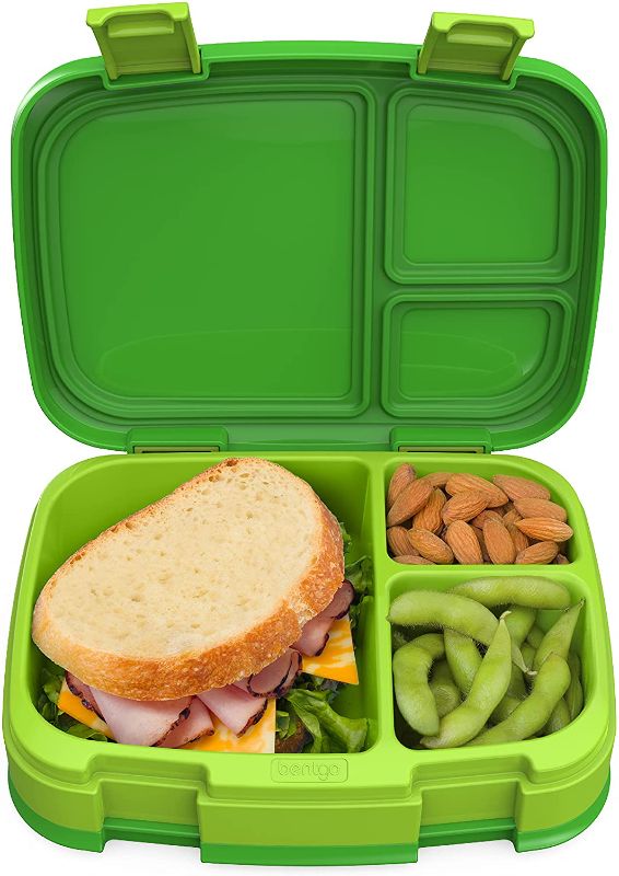 Photo 1 of Bentgo Fresh – Leak-Proof, Versatile 4-Compartment Bento-Style Lunch Box with Removable Divider, Portion-Controlled Meals for Teens and Adults On-The-Go – BPA-Free, Food-Safe Materials (Green)
