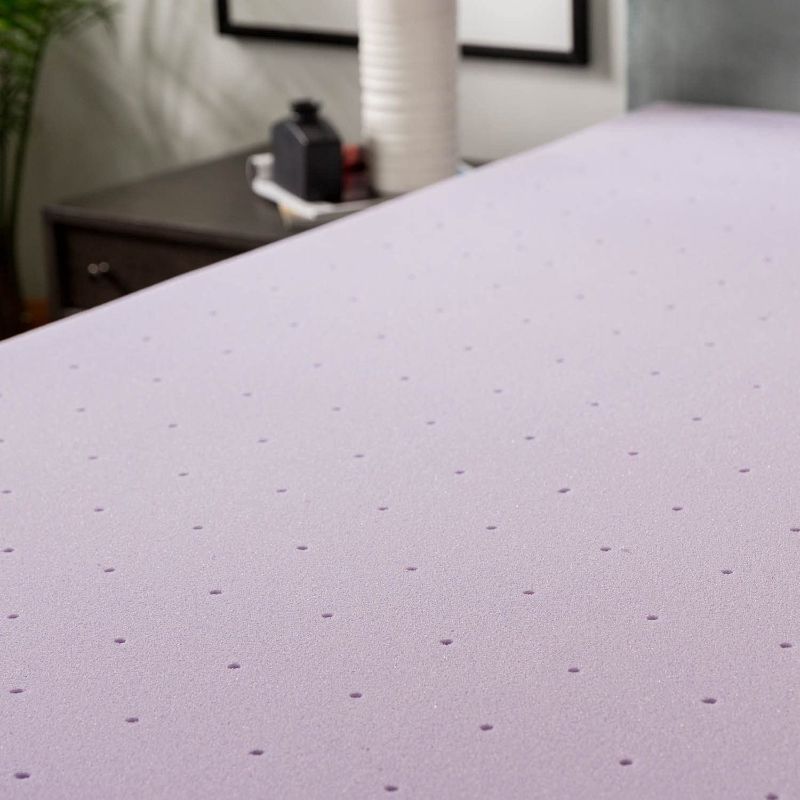 Photo 1 of 3 Inch Lavender Infused Memory Foam Mattress Topper SIZE UNKNOWN