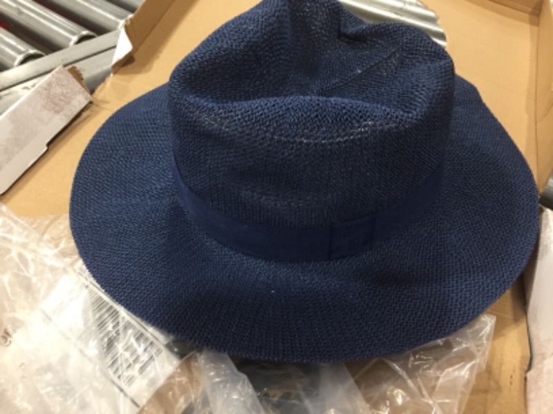 Photo 2 of Navy blue Mesh Safari Fedora Hat