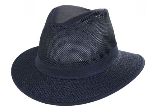 Photo 1 of Navy blue Mesh Safari Fedora Hat