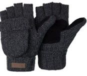 Photo 1 of Winter Knitted Convertible Fingerless Gloves Wool Mittens Warm Mitten Glove for Women and Men
