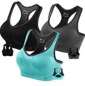 Photo 1 of FITTIN Racerback Sports Bras for Women - Padded Seamless High Impact Support for Yoga Gym Workout Fitness L