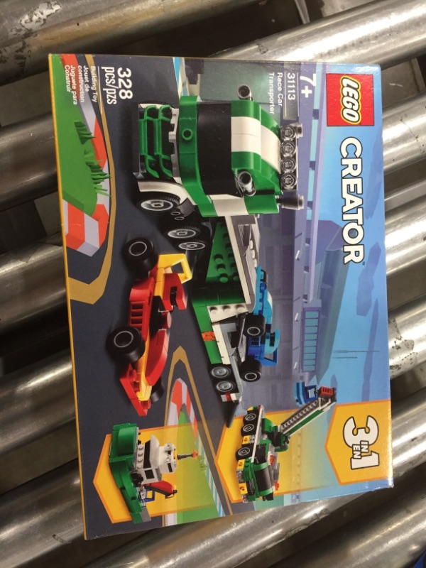 Photo 2 of LEGO Creator 3in1 Race Car Transporter 31113 Building Kit; Makes a Great Gift for Kids Who Love Fun Toys and Creative Building, New 2021 (328 Pieces)
 Factory sealed 