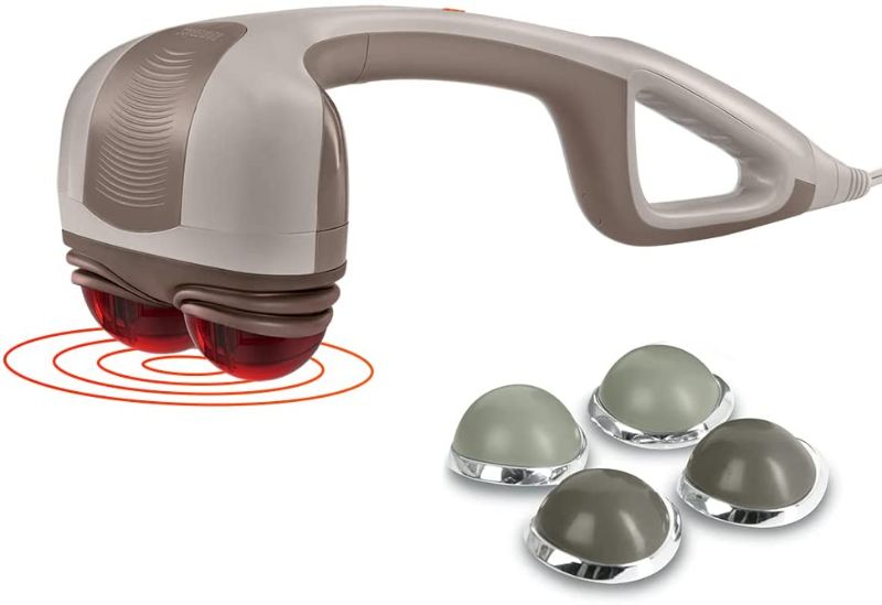 Photo 1 of HoMedics Percussion Action Massager with Heat | Adjustable Intensity , Dual Pivoting Heads | 2 Sets Interchangeable Nodes , Heated Muscle Kneading for Back , Shoulders , Feet , Legs , & Neck
