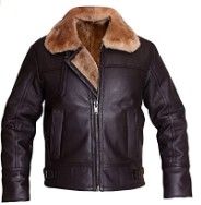 Photo 1 of B3 Ginger Brown Bomber Aviator Real Shearling Sheepskin Leather Jacket 3XL
