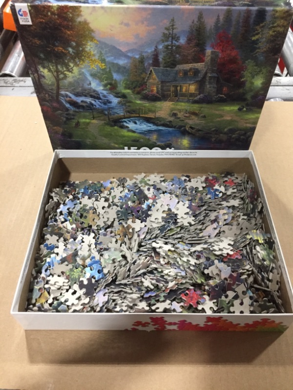 Photo 2 of Ceaco - Thomas Kinkade - Mountain Paradise - 1500 Piece Jigsaw Puzzle
