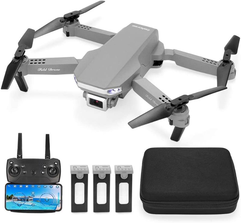 Photo 1 of Behorse RC Drone with 1080P HD Camera for Beginners & Adults, Foldable RC Quadcopter with FPV Live Video,One Key Take Off, 3D Flips, with Extra 2 Batteries and Carrying Case
