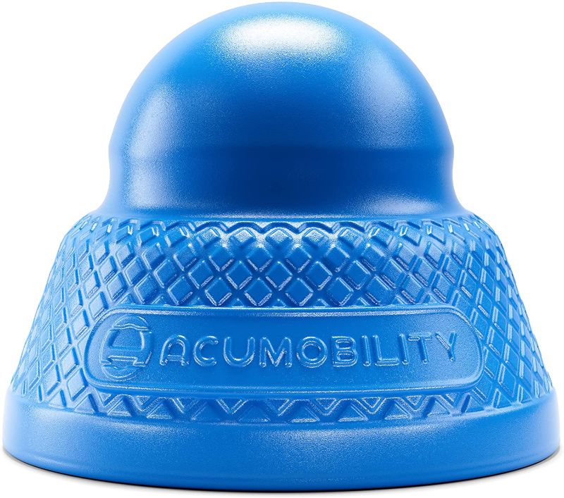 Photo 1 of Acumobility Level 2 Ball Trigger Point Ball, Massage Ball, Mobility Ball, Lacrosse Ball, Acumobility, ACU Ball, Peanut Ball, Massage Ball, Deep Tissue, Flat Ball, Made in USA (Blue)
