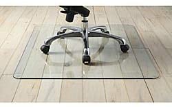 Photo 1 of Lorell Tempered Glass Chair Mat, 36"x46
