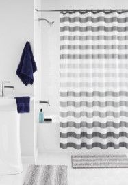 Photo 1 of 15-Piece Gray Bathroom Set, Ombre Stripe, Mainstays
