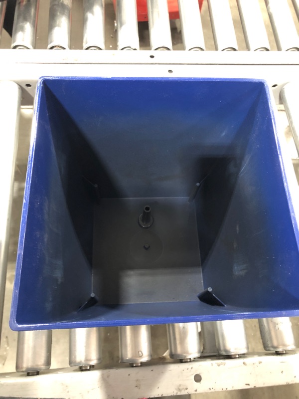 Photo 2 of 10" Aria Square Plastic Planter - The HC Companies 10"x10"x10.07" in Glossy Sapphire Blue Color
