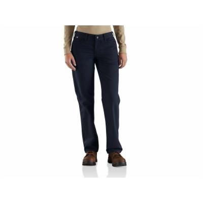 Photo 1 of Carhartt Women's Flame-Resistant Rugged Flex Canvas Pant-Original Fit | Dark Navy | 6
