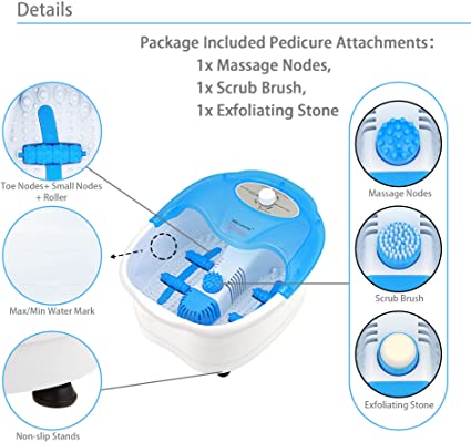 Photo 1 of Heated Foot Spa Bath with Bubble Massage, Pedicure Attachments, Vibration for Fatigue Relief FBM605
