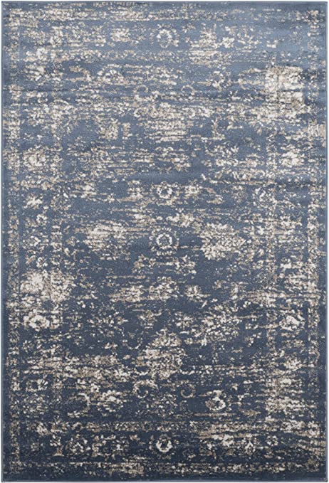 Photo 1 of Adiva Rugs Modern Transitional Area Rug with Border, Soft Short Medium Pile, Floral Style Pattern Traditional Carpets, Persian Home Decor, Floor Decoration Mat 2635A 
SIZE: 8X10
