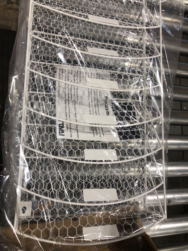 Photo 1 of EASEPRES Wall File Holder Metal Chicken Wire Wall Mount Document Organizer, 6 Tier,
