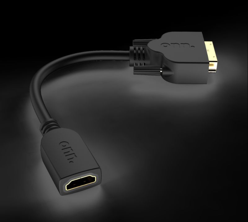 Photo 1 of Onn. DVI Female to HDMI Male Bi-directional Adapter
